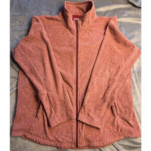 Duluth Trading Co Sweater Womens Red Long Sleeve Full Zip Fleece 2xl